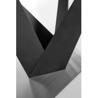 Jedálenský stôl PATRIK 160(200)x90x77 cm - rozkladací - tmavo šedý/čierny