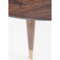 Jedálenský stôl DOMINIK - 110x76 cm - orech/zlatý