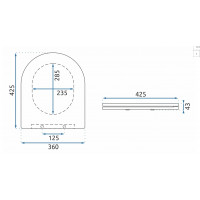 Duroplast sedátko na WC REA - FLAT - biele