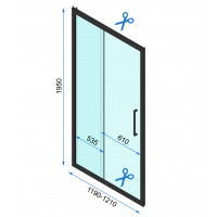 Sprchové dvere MAXMAX Rea RAPID slide 120 cm - chróm