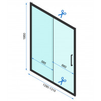 Sprchové dvere MAXMAX Rea RAPID slide 130 cm - chróm