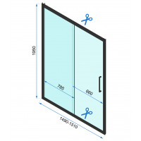 Sprchové dvere MAXMAX Rea RAPID slide 150 cm - chróm