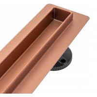 Sprchový žľab MAXMAX Rea NEO PRE SLIM - medený brúsený