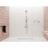 Sprchový žľab MAXMAX Rea NEO PRE SLIM - medený brúsený