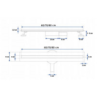 Sprchový žľab MAXMAX Rea NEO PRE SLIM - medený brúsený
