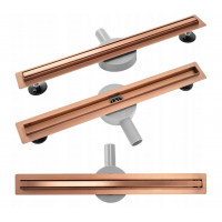 Sprchový žľab MAXMAX Rea NEO PRE SLIM - medený brúsený