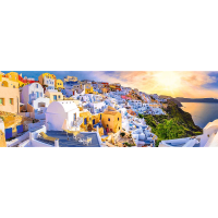 TREFL Panoramatické puzzle Západ slnka na Santorini, Grécko 1000 dielikov