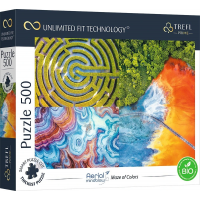 TREFL Puzzle UFT Aerial Mindblow: Bludisko farieb 500 dielikov