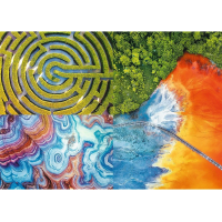 TREFL Puzzle UFT Aerial Mindblow: Bludisko farieb 500 dielikov