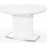 Jedálenský stôl FRANK - 120(160)x120x76 - rozkladací - biely