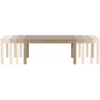 Jedálenský stôl SWEN - 160(300)x90x76 cm - rozkladací - dub sonoma