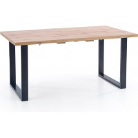 Jedálenský stôl NOVE - 135(185)x85x74 cm - rozkladací - dub wotan/čierny