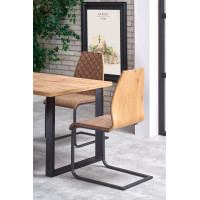 Jedálenský stôl NOVE - 135(185)x85x74 cm - rozkladací - dub wotan/čierny