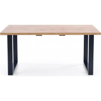 Jedálenský stôl NOVE - 135(185)x85x74 cm - rozkladací - dub wotan/čierny