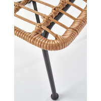 Záhradná ratanová stolička ISABELLA - prírodná / čierna