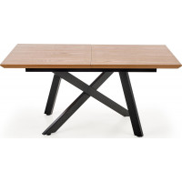 Jedálenský stôl CHRIS 2 - 160(200)x90x76 cm - rozkladací - prírodný dub/čierny
