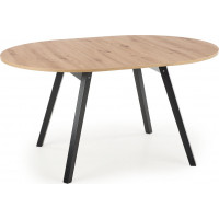 Jedálenský stôl RUBY - 102(142)x102x75 cm - dub artisan/čierny