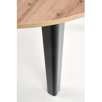 Jedálenský stôl RINO 120(142)x102x76 cm - rozkladací - dub artisan/čierny