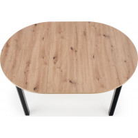 Jedálenský stôl RINO 120(142)x102x76 cm - rozkladací - dub artisan/čierny