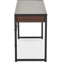 Písací stôl MEDA - orech/čierny