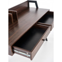 Písací stôl KARLA - orech/čierny