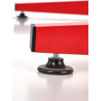 Herný PC stôl DRAKE s LED osvetlením - čierny/červený