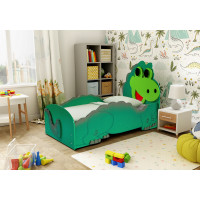 Detská posteľ 3D DINO 200x90 cm - zelená