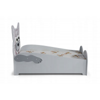 Detská posteľ 3D MAČIČKA 200x90 cm - šedá