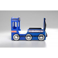 Detská posteľ 3D MAŠINKA 190x90 cm - modrá