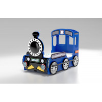 Detská posteľ 3D MAŠINKA 190x90 cm - modrá