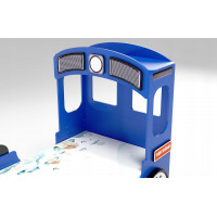 Detská posteľ 3D MAŠINKA 190x90 cm - modrá