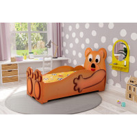 Detská posteľ 3D MACKO 160x80 cm - hnedá