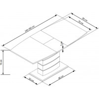 Jedálenský stôl TYLER - 140(180)x80x76 cm - rozkladací - biely/dub zlatý