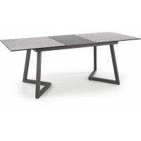 Jedálenský stôl CURTIS - 160(210)x90x76 - rozkladací - svetlo šedý/tmavo šedý
