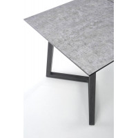 Jedálenský stôl CURTIS - 160(210)x90x76 - rozkladací - svetlo šedý/tmavo šedý