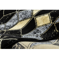 Behúň Gloss 400B 86 3D geometric black/gold