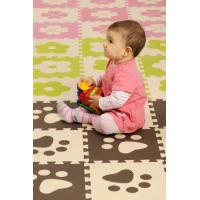Penové BABY puzzle Hnedé labky B (29,5x29,5)