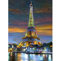 BLUEBIRD Puzzle Eiffelova veža pri západe slnka, Paríž, Francúzsko 1000 dielikov