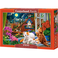 CASTORLAND Puzzle Mačiatka na streche 1500 dielikov