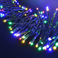 LED vonkajšia vianočná reťaz s diaľkovým ovládaním a zvukovým senzorom