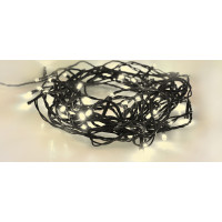 LED vonkajšia vianočná reťaz - 100 LED - časovač - farba teplá biela