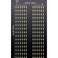 LED vianočný záves okenný strieborný - 300 mini LED