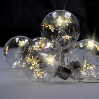 LED vianočných gulí s hviezdami - 30 LED