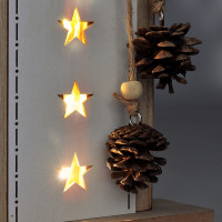 LED vianočná drevená dekorácia