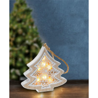 LED vianočný stromček - drevený dekor