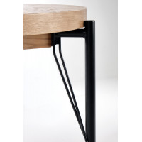 Jedálenský stôl CALLUM - 100(300)x100x76 cm - rozkladací - dub prírodný/čierny