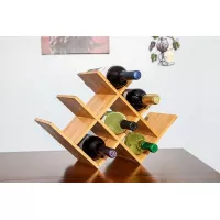 Bambusový stojan na víno - 8 fliaš