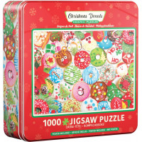 EUROGRAPHICS Puzzle v plechovej krabičke Vianočné šišky 1000 dielikov