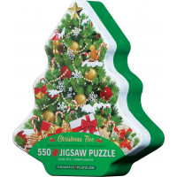 EUROGRAPHICS Puzzle v plechovej krabičke Vianočný stromček 550 dielikov