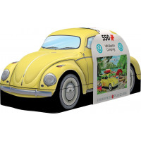 EUROGRAPHICS Puzzle v plechovej krabičke Volkswagen Chrobák v kempe 550 dielikov